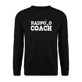 Bike Polo Coach - Unisex Sweatshirt - black - Front - Alina (178cm) & Michal (187cm)