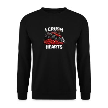 Saint-Valentin Je brise le cœur Sasquatch du Bigfoot - Sweat-shirt Unisexe - noir - Devant - Alina (178cm) & Michal (187cm)