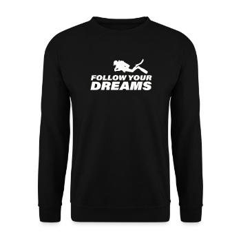 Suivez vos rêves - Sweat-shirt Unisexe - noir - Devant - Alina (178cm) & Michal (187cm)