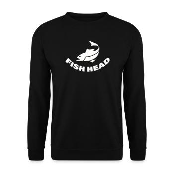 fish head - Unisex Sweatshirt - black - Front - Alina (178cm) & Michal (187cm)
