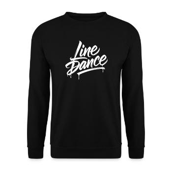Line Dance – Country Western Tanz - Unisex Sweatshirt - black - Front - Alina (178cm) & Michal (187cm)