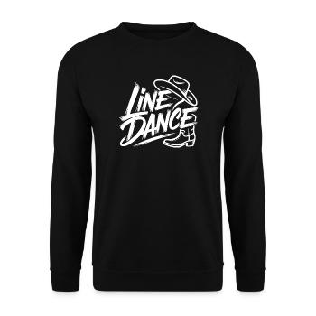 Line Dance – Country Western Tanz - Unisex Pullover - Schwarz - Vorne - Alina (178cm) & Michal (187cm)