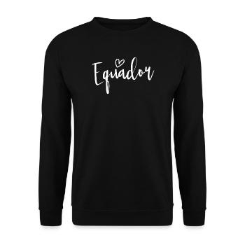 Ecuador Heart Women's Love Ecuador - Unisex Sweatshirt - black - Front - Alina (178cm) & Michal (187cm)