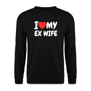 I Love My Ex Wife Heart Family Funny - Sweat-shirt Unisexe - noir - Devant - Alina (178cm) & Michal (187cm)