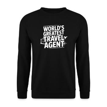 Le plus grand agent de voyages du monde - Sweat-shirt Unisexe - noir - Devant - Alina (178cm) & Michal (187cm)