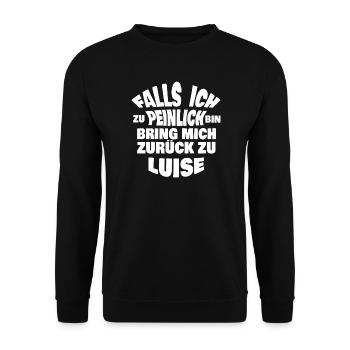 Luise als JGA - Unisex Pullover - Schwarz - Vorne - Alina (178cm) & Michal (187cm)