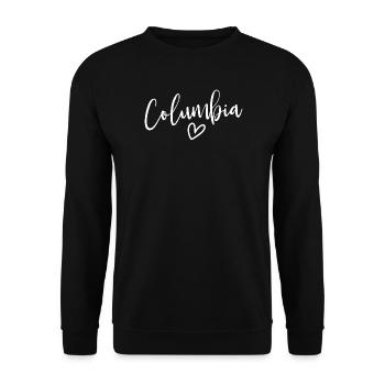 Columbia Heart Women's Love Columbia - Unisex Sweatshirt - black - Front - Alina (178cm) & Michal (187cm)