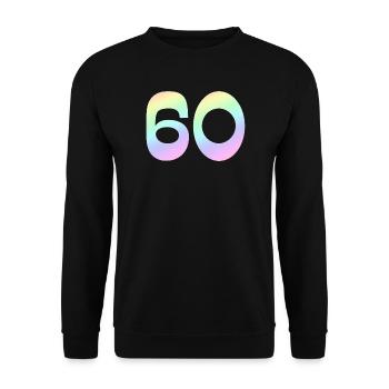 60, Gradient, Pastel - Unisex Sweatshirt - black - Front - Alina (178cm) & Michal (187cm)
