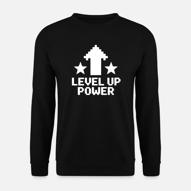 Pfeil Hoch Pixel Gaming - Unisex Pullover - Schwarz
