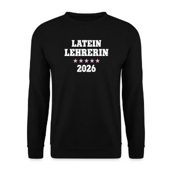 Latin Teacher 2026 Occupation Study Latin Teacher Training - Unisex Sweatshirt - black - Front - Alina (178cm) & Michal (187cm)