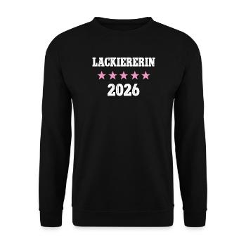 Painter 2026 Occupation Painter Paint Shop Trainee - Unisex Sweatshirt - black - Front - Alina (178cm) & Michal (187cm)