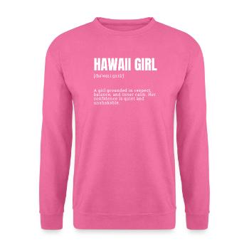 Hawaï Girl : Faute de frappe Design - Sweat-shirt Unisexe - rose - Devant
