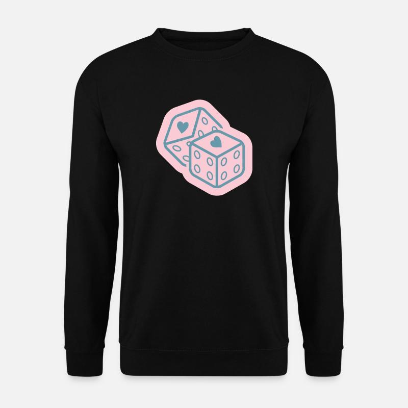Heart-Dice-Design - Unisex Pullover - Schwarz