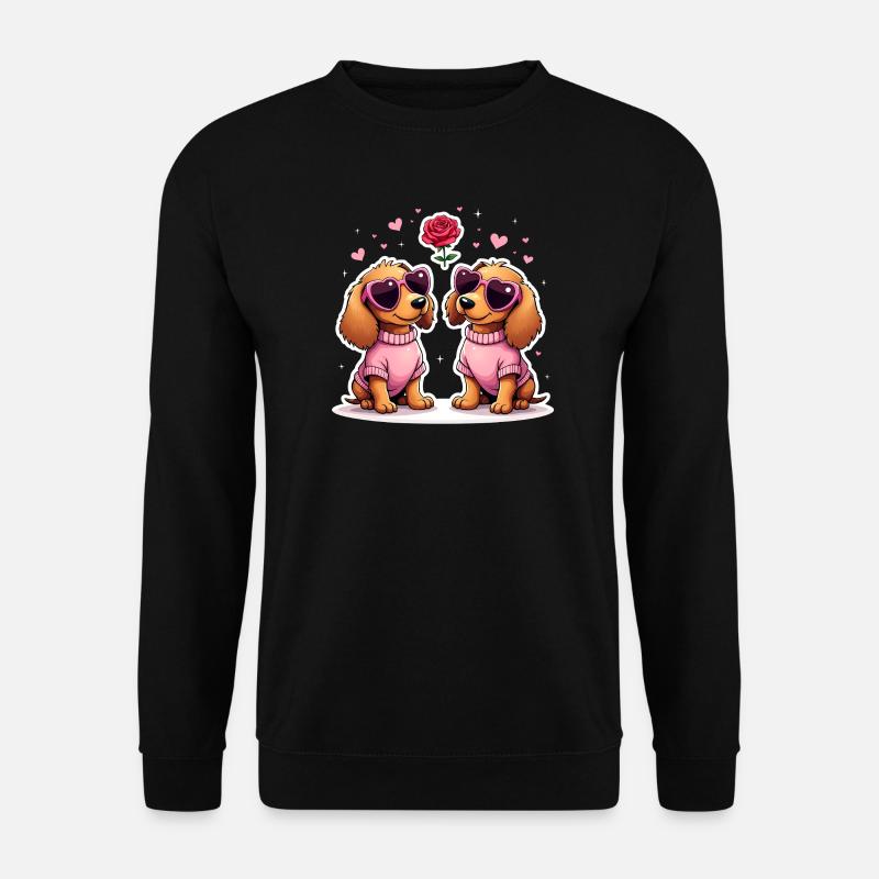 Dackel teckel teckel tekel - Sweat-shirt Unisexe - noir