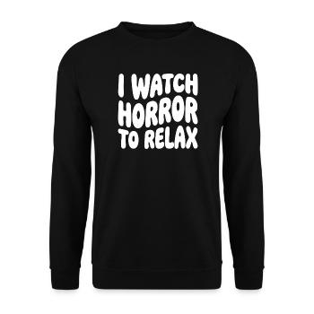 Horror to relax - Unisex Sweatshirt - black - Front - Alina (178cm) & Michal (187cm)