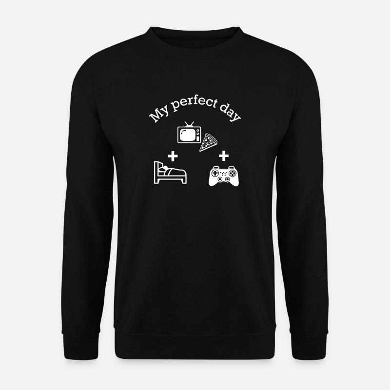 Gaming My Perfect Day - Video Gaming with Friends - Unisex Pullover - Schwarz