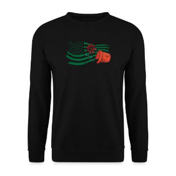 American Gardener Plant Lover Plants - Unisex Sweatshirt - black - Front - Alina (178cm) & Michal (187cm)
