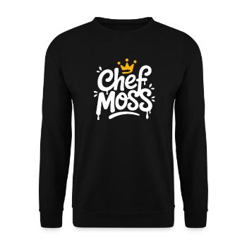 Chef Moss Crown Logo - Unisex Sweatshirt - black - Front - Alina (178cm) & Michal (187cm)