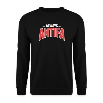 Always Antifa - T-shirt antifasciste - Sweat-shirt Unisexe - noir - Devant - Alina (178cm) & Michal (187cm)
