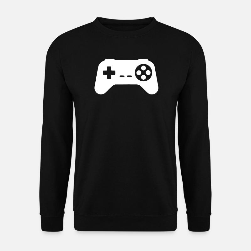 Retro Gamepad Silhouette - Unisex Pullover - Schwarz