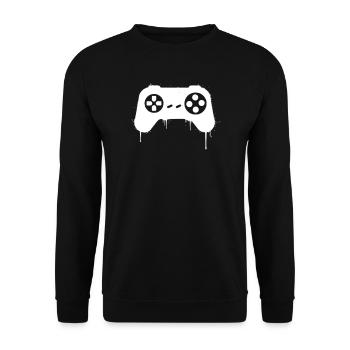 Gamepad Graffiti Drops - Unisex Sweatshirt - black - Front - Alina (178cm) & Michal (187cm)