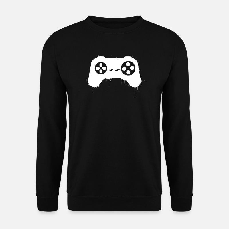 Gamepad Graffiti Tropfen - Unisex Pullover - Schwarz