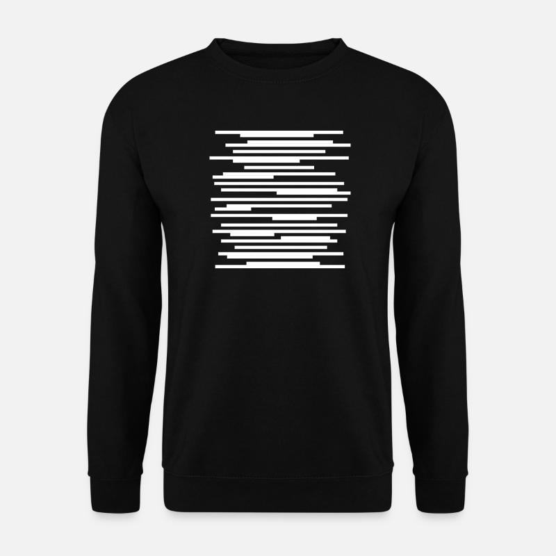 Design geometrischer Linien - Unisex Pullover - Schwarz