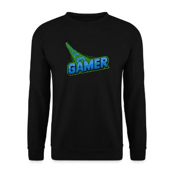  Gamer Controller Motiv Für Zocker Und Retro - Unisex Pullover - Schwarz - Vorne - Alina (178cm) & Michal (187cm)