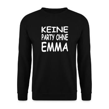 Emma - Unisex Pullover - Schwarz - Vorne - Alina (178cm) & Michal (187cm)