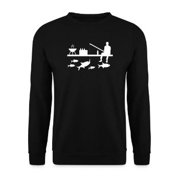 Pêche - Sweat-shirt Unisexe - noir - Devant - Alina (178cm) & Michal (187cm)
