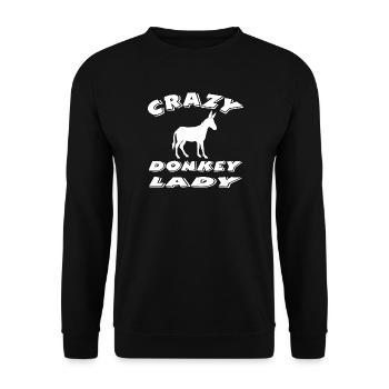 donkey - Unisex Sweatshirt - black - Front - Alina (178cm) & Michal (187cm)