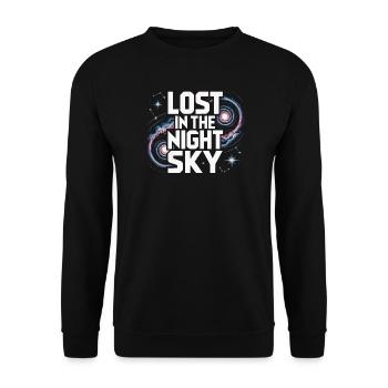Astronomer Galaxy Outerspace Universe Astronomy - Unisex Sweatshirt - black - Front - Alina (178cm) & Michal (187cm)