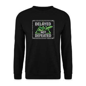 Anxiété liée au voyage, humour à l’aéroport, chaos à l’aéroport, c’est - Sweat-shirt Unisexe - noir - Devant - Alina (178cm) & Michal (187cm)