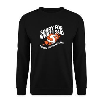 Beachvolleyball Quote Volleyball - Unisex Sweatshirt - black - Front - Alina (178cm) & Michal (187cm)