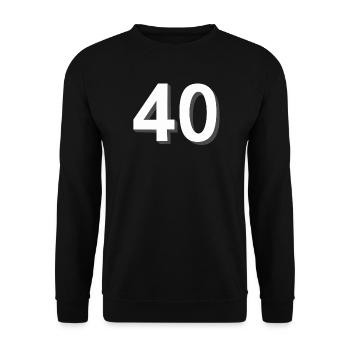 40, zahlen, geburtstag - Unisex Pullover - Schwarz - Vorne - Alina (178cm) & Michal (187cm)