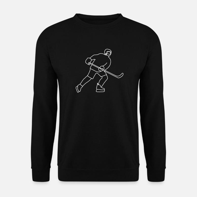 Eishockeyspieler - Unisex Pullover - Schwarz