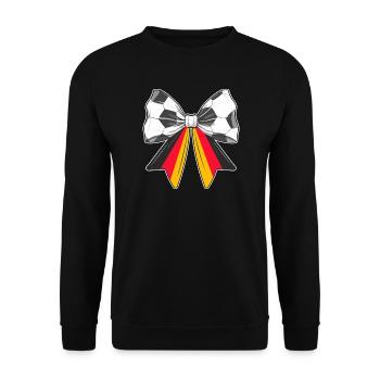 Football Loop Germany - Unisex Sweatshirt - black - Front - Alina (178cm) & Michal (187cm)