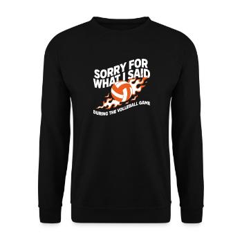 Beachvolleyball Quote Volleyball - Unisex Sweatshirt - black - Front - Alina (178cm) & Michal (187cm)