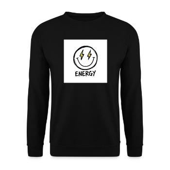 Lightning Smile Energy Tee - Unisex Sweatshirt - black - Front - Alina (178cm) & Michal (187cm)