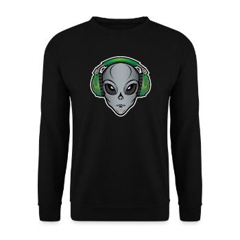 Alien Music - Unisex Sweatshirt - black - Front - Alina (178cm) & Michal (187cm)