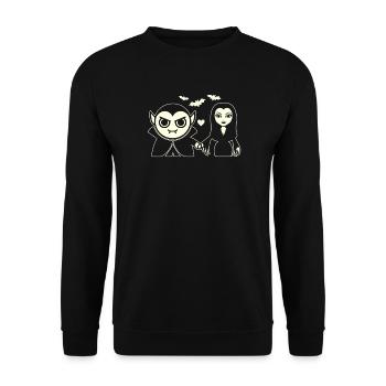 Vampire and Night Vampire - Unisex Sweatshirt - black - Front - Alina (178cm) & Michal (187cm)