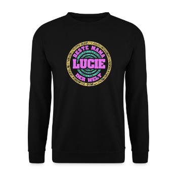 Mama Lucie - Unisex Pullover - Schwarz - Vorne - Alina (178cm) & Michal (187cm)