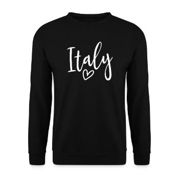 Italie – cœur de femmes, amour pour l’Italie - Sweat-shirt Unisexe - noir - Devant - Alina (178cm) & Michal (187cm)