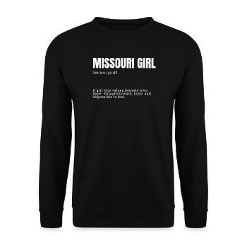 Missouri Girl Ethos - Unisex Pullover - Schwarz - Vorne - Alina (178cm) & Michal (187cm)