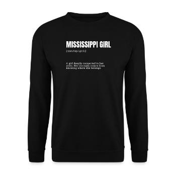 Mississippi Girl : Racines fortes - Sweat-shirt Unisexe - noir - Devant - Alina (178cm) & Michal (187cm)