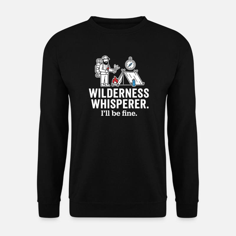 Wilderness Whisperer Camping Adventure - Unisex Sweatshirt - black