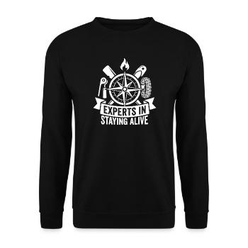 Experts for Survival Compass - Unisex Sweatshirt - black - Front - Alina (178cm) & Michal (187cm)