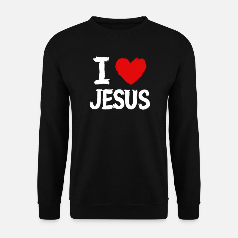 Ich liebe Jesus - Unisex Pullover - Schwarz