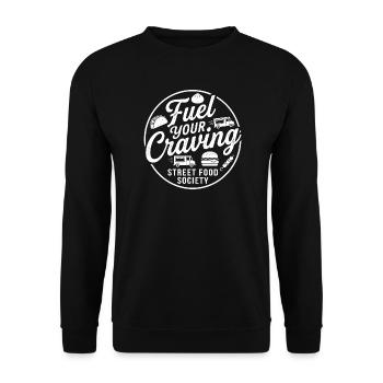 Fuel Your Craving Street Food Circle - Unisex Sweatshirt - black - Front - Alina (178cm) & Michal (187cm)