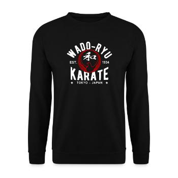 Wado-Ryu Karate, gegründet 1934, Tokio, Japan - Unisex Pullover - Schwarz - Vorne - Alina (178cm) & Michal (187cm)